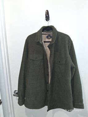 Freedom Foundry Men's Olive Green Fleece-Lined  Jacket